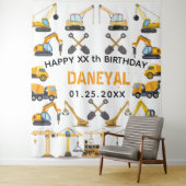 Moderne Konstruktionsparty für Kinder zum Geburtst Wandteppich (Beispiel)