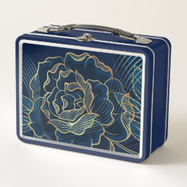 Moderne Kontur der Rose Metall Brotdose