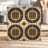 Moderne konzentrische Kreise des Mitteljahrhundert Fliese