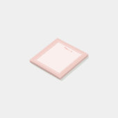 Moderne Koralle Weiße Umrandung Skript Post-it Klebezettel (angewinkelt)