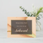 Moderne Korallen Abstrakt 💡 unikale Ölhochzeit (Stehend Vorderseite)