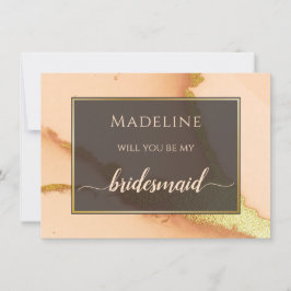 Moderne Korallen Abstrakt 💡 unikale Ölhochzeit