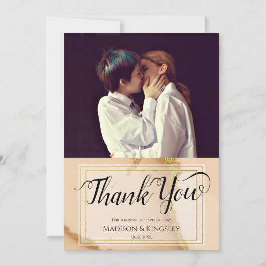 Moderne Korallen Abstrakt 💡 unikale Ölhochzeit Einladung (Vorderseite)