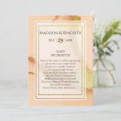 Moderne Korallen Abstrakt 💡 unikale Ölhochzeit Einladung (Stehend Vorderseite)