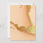 Moderne Korallen Abstrakt 💡 unikale Ölhochzeit Einladung (Rückseite)