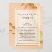 Moderne Korallen Abstrakt 💡 unikale Ölhochzeit Einladung (Vorne/Hinten)