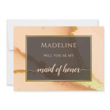 Moderne Korallen Abstrakt 💡 unikale Ölhochzeit