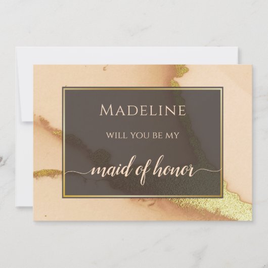 Moderne Korallen Abstrakt 💡 unikale Ölhochzeit Einladung (Vorderseite)