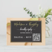 Moderne Korallen Abstrakt 💡 unikale Ölhochzeit Einladung (Stehend Vorderseite)