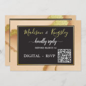 Moderne Korallen Abstrakt 💡 unikale Ölhochzeit Einladung (Vorne/Hinten)