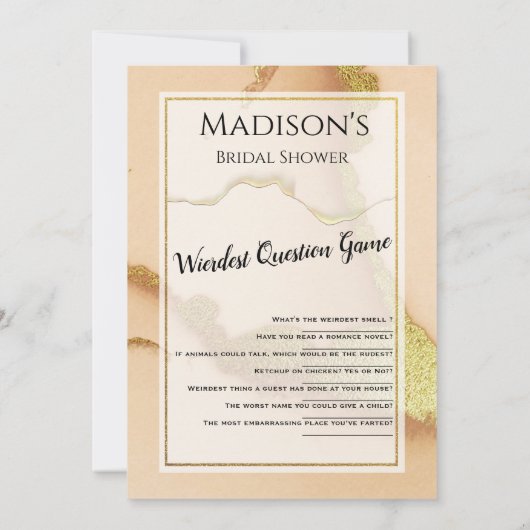 Moderne Korallen Abstrakt 💡 unikale Ölhochzeit Einladung (Rückseite)