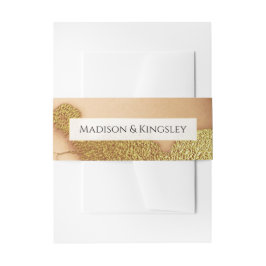 Moderne Korallen Abstrakt 💡 unikale Ölhochzeit Einladungsbanderole