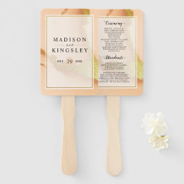 Moderne Korallen Abstrakt 💡 unikale Ölhochzeit Fächer