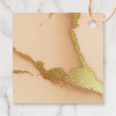 Moderne Korallen Abstrakt 💡 unikale Ölhochzeit Geschenkanhänger (Rückseite)