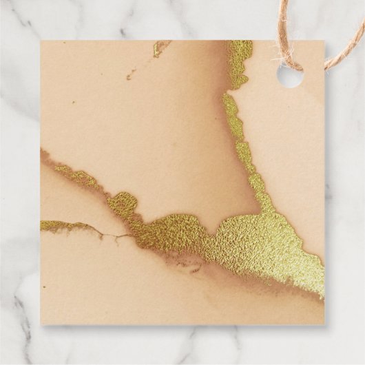 Moderne Korallen Abstrakt 💡 unikale Ölhochzeit Geschenkanhänger (Rückseite)