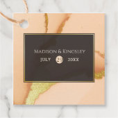 Moderne Korallen Abstrakt 💡 unikale Ölhochzeit Geschenkanhänger (Vorderseite)