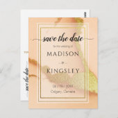 Moderne Korallen Abstrakt 💡 unikale Ölhochzeit Postkarte (Vorne/Hinten)