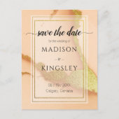 Moderne Korallen Abstrakt 💡 unikale Ölhochzeit Postkarte (Vorderseite)