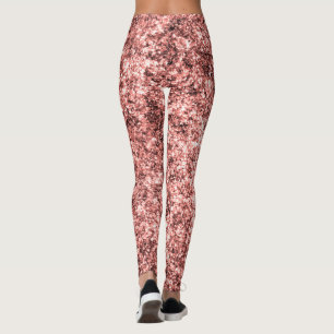 Moderne Korallen-Glitter-Funkel-Muster individuell Leggings