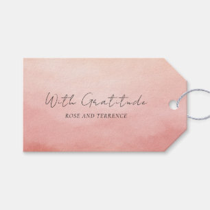 Moderne Korallen-Küsten-Chic Elegante Hochzeit Geschenkanhänger