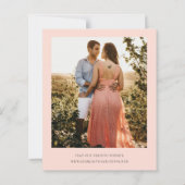 Moderne Korallen-Küsten-Chic-Hochzeit - Save the D (Rückseite)