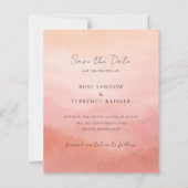 Moderne Korallen-Küsten-Chic-Hochzeit - Save the D (Vorderseite)