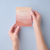 Moderne Korallen-Küsten-Chic-Hochzeit - Save the D Flyer (Gruppe)
