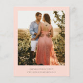 Moderne Korallen-Küsten-Chic-Hochzeit - Save the D Flyer (Hinten)