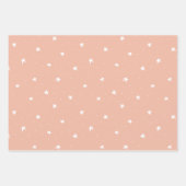 Moderne Korallenfarbe F1B9A3 Geschenkpapier Set (Vorderseite 3)