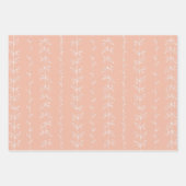 Moderne Korallenfarbe F1B9A3 Geschenkpapier Set (Vorderseite)