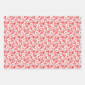 Moderne Korallenflora Geschenkpapier Set (Vorderseite)