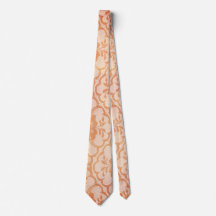 Moderne Korallenkoralle Peach Orange White Lace