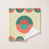 Moderne Korallenminze aus dem Mittelalter Badhandtuch Set (Waschlappen)