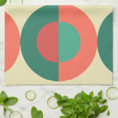 Moderne Korallenminze aus dem Mittelalter Geschirrtuch (Gefaltet)