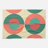 Moderne Korallenminze aus dem Mittelalter Geschirrtuch (Horizontal)