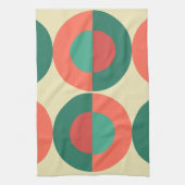 Moderne Korallenminze aus dem Mittelalter Geschirrtuch (Vertikal)