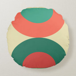 Moderne Korallenminze aus dem Mittelalter T Rundes Kissen