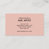 Moderne Korallennadel-Rose nach dem Motto "Name" Visitenkarte (Rückseite)