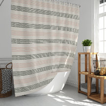 moderne Korallenpräche Sage Green Stripe Boho