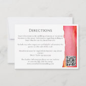 Moderne korallenrosa Hochzeitskarte RSVP Karte (Rückseite)