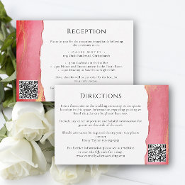 Moderne korallenrosa Hochzeitskarte RSVP Karte