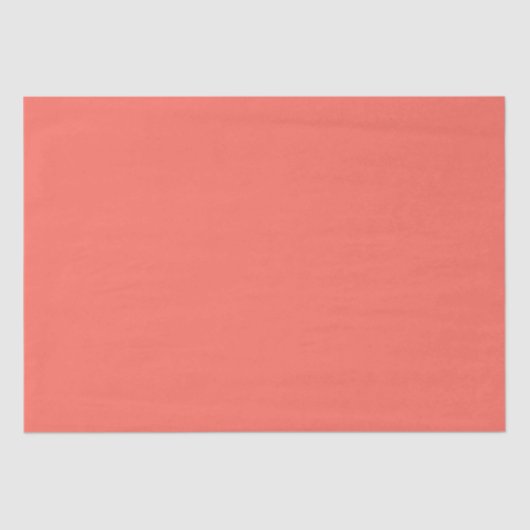 Moderne Korallenrosa Schlicht Solid Color Seidenpapier (Vorderseite)