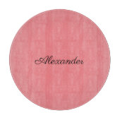 Moderne Korallenvorlage, Schwarzes Script Cutting  Schneidebrett (Vorderseite)