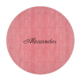 Moderne Korallenvorlage, Schwarzes Script Cutting Schneidebrett