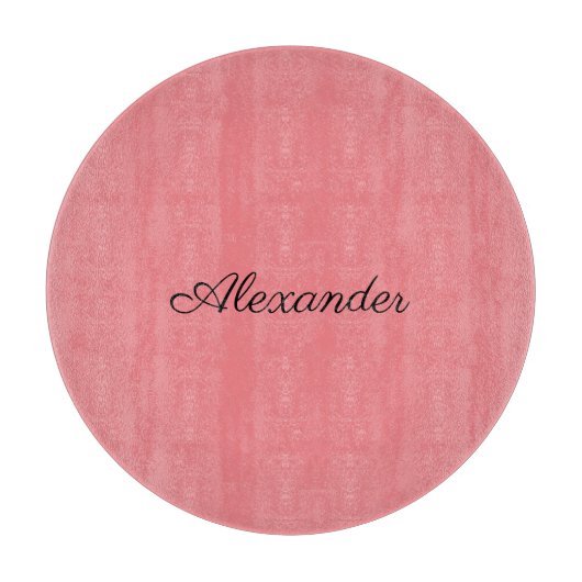 Moderne Korallenvorlage, Schwarzes Script Cutting  Schneidebrett (Vorderseite)