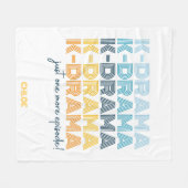 Moderne koreanische Drama-Fleece Fleecedecke (Vorderseite (Horizontal))