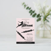 Moderne Körperkonturierung Körpermassage Rosa Visitenkarte (Stehend Vorderseite)