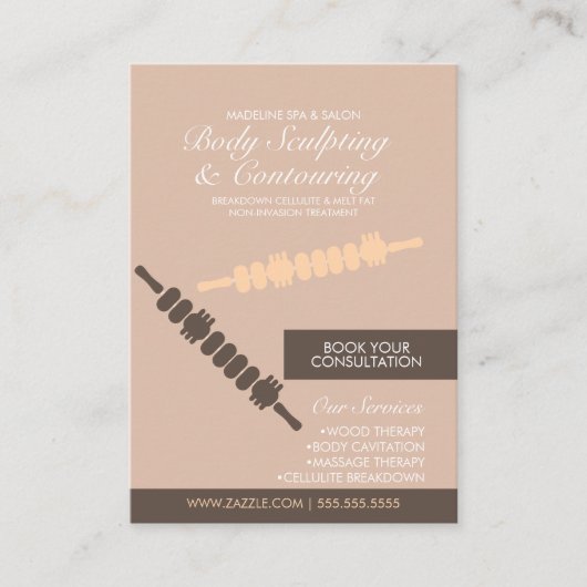 Moderne Körperkonturierung Körpermassage   Visitenkarte (Vorderseite)