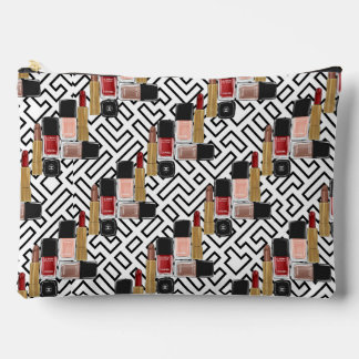 Moderne Kosmetiktasche mit geometrischem Design Zubehörtasche