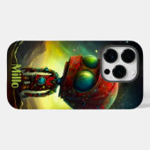 Moderne kosmische Alien Nebula Reise, Mit Monogram Case-Mate iPhone Hülle (Rückseite (Horizontal))